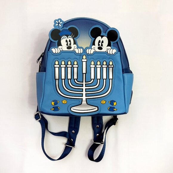 Disney Loungefly Mickey and Minnie Hanukkah mini backpack - Picture 7 of 7